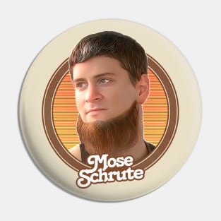 Mose Schrute \/\ Retro Style Fan Artwork Pin