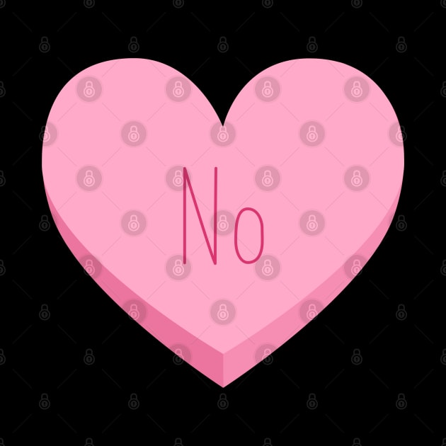 Pink Candy Heart With No by Punderstandable