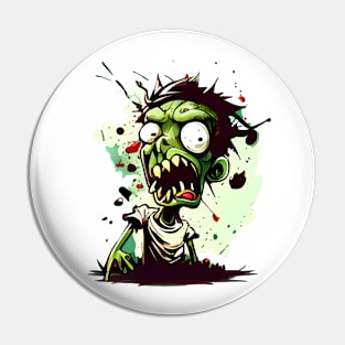 Scare Your Friends with a Angry Zombie T-Shirt one Pin