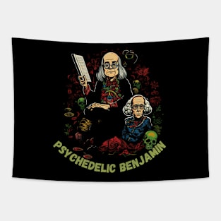 Psychedelic Trippy Benjamin Franklin Tapestry