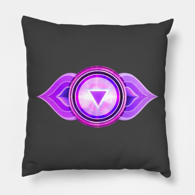 Third Eye Chakra, Anja Pillow by KJ PhotoWorks & Design