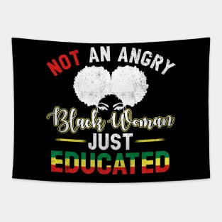 Educated Strong Black Woman Queen Melanin African American Tapestry