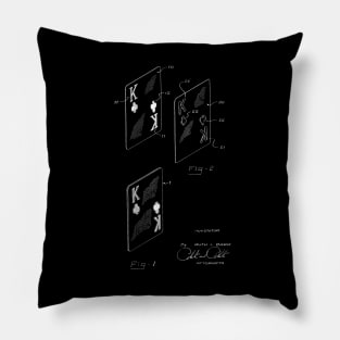 Playing Card Vintage Patent Drawing Pillow