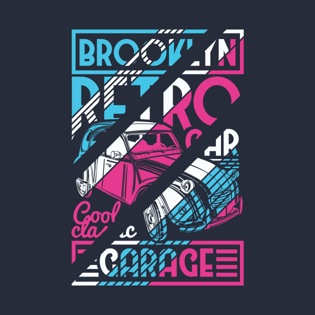 Brooklyn Retro Car Garage #1 by teebarclub