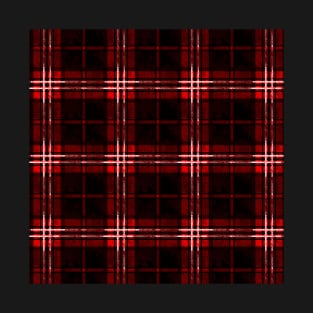 Red Black Plaid Tartan Pattern T-Shirt