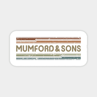 Mumford & Sons Retro Lines Magnet