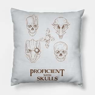 Proficient with Skulls Pillow