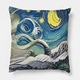 Starry Night Style Pillow