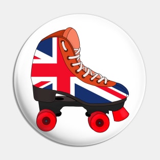 Roller Skating United Kingdom Pin