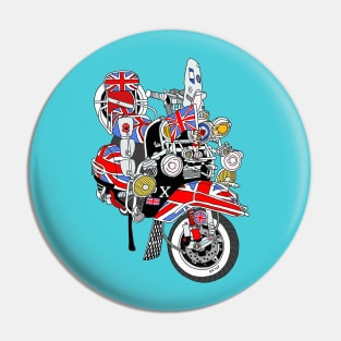 Union Jack Mods Bike Pin