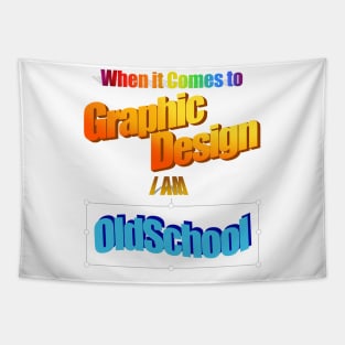 Old School Retro Graphics Funny Graphic Designer Tapestry