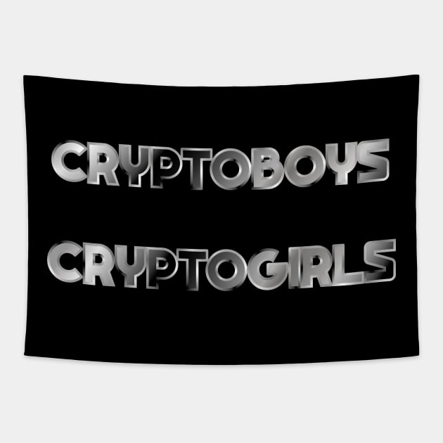 Cryptoboys and Cryptogirls Tapestry by Jokertoons