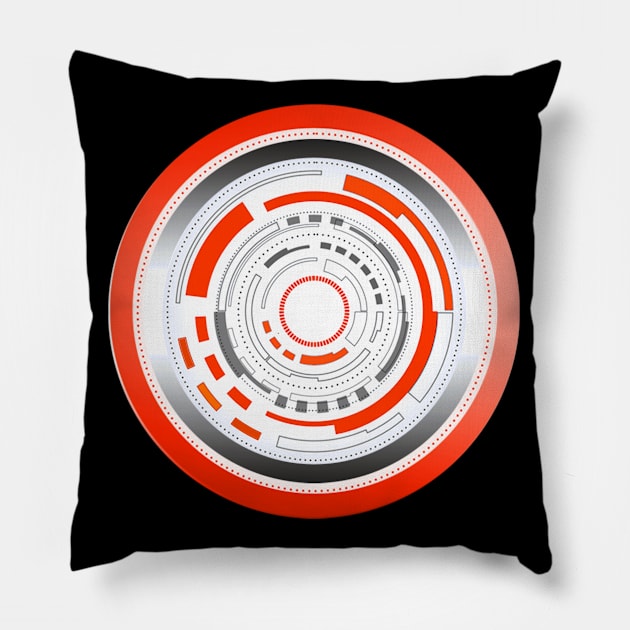 Cyber PunkTechno Tekno Sci-Fi Design Pillow by joolsd1@gmail.com