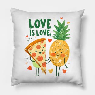 Love is Love: Hawaiian Pizza Dance Party Pillow