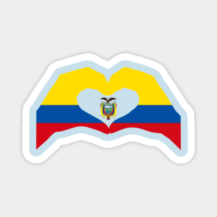 We Heart Ecuador Patriot Flag Series Magnet