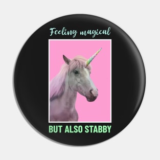 Feeling magical but also stabby colorful Pin