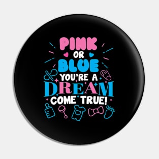 k Or Blue Gender Reveal Family Pin