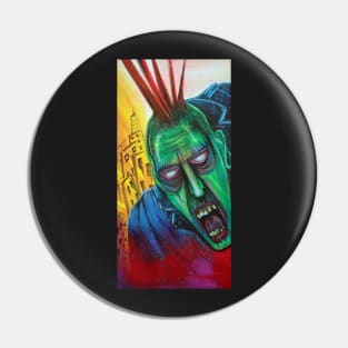 Punk Rock Zombie Pin