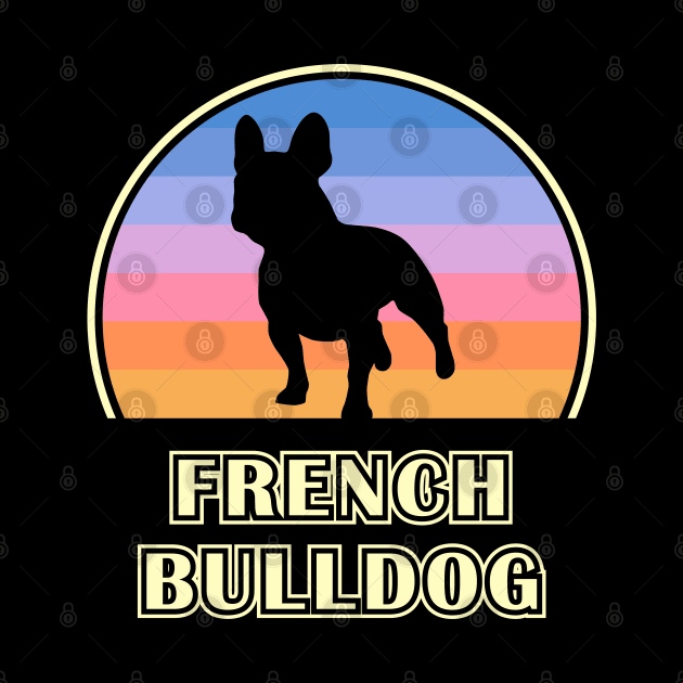 French Bulldog Vintage Sunset Dog by millersye