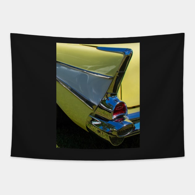 57 Chevy Tail Fin Tapestry by joesaladino