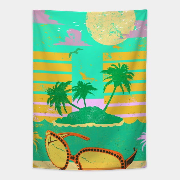 ISLAND VIBES Tapestry by Showdeer