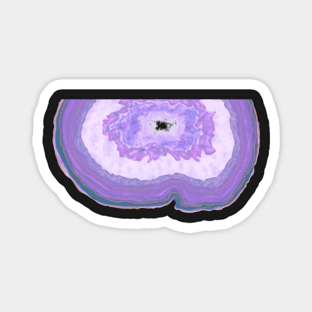 Purple Agate Slice Magnet by caitlinshea24