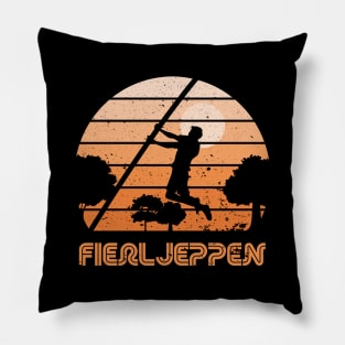 Retro Sunset Fierljeppen Pillow