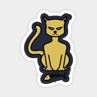 Golden Innocent Cat Magnet