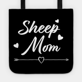 Sheep Mom Hearts Love Female Farming Animals Gift Tote