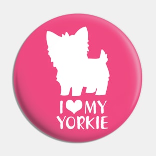 I Love My Yorkie Pin