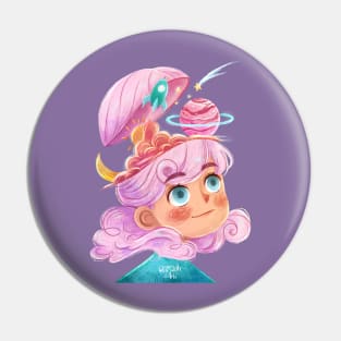 Space Girl Pin