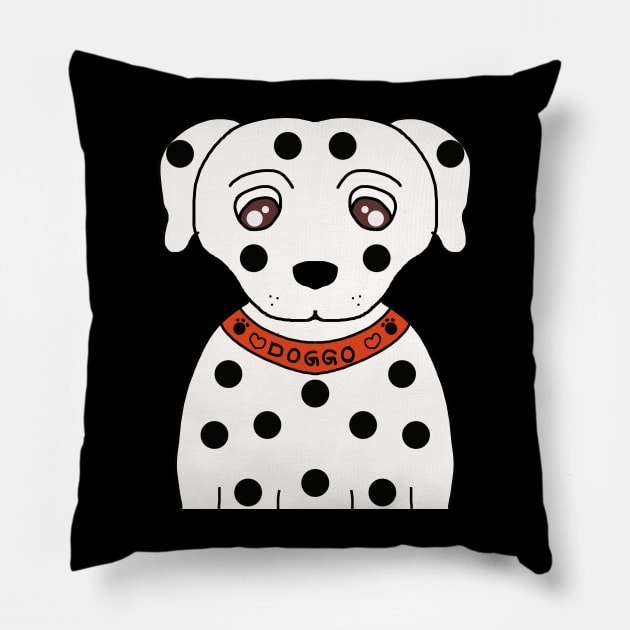 Dalmatian dog Design Pillow by TANSHAMAYA