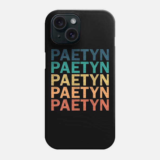 Paetyn Name T Shirt - Paetyn Vintage Retro Name Gift Item Tee Phone Case by henrietacharthadfield