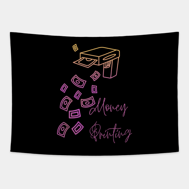 Money Printing Tapestry by RedSparkle 