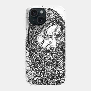 GRIGORI RASPUTIN ink portrait Phone Case