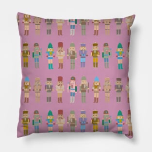 Nutcrackers on pink Pillow