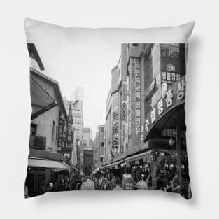 the market of Korean Busan Street, South Korea picture Pillow