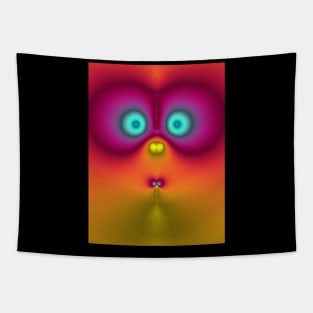 Cute fractal face nine Tapestry