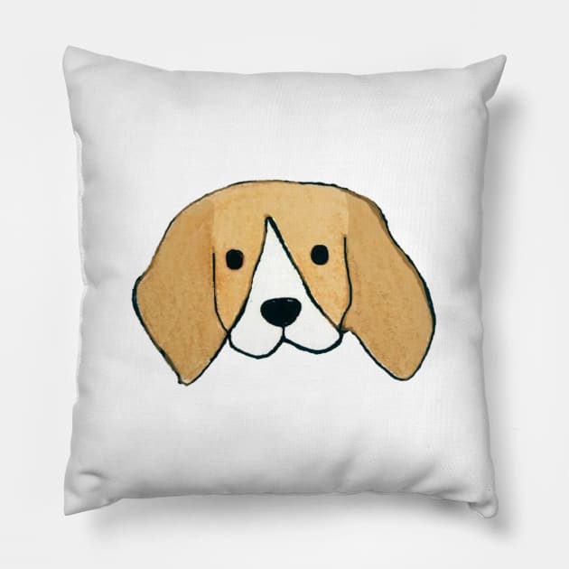 Frankie Beagle Pillow by uchix