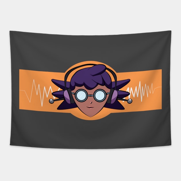 HEADPHONES GIRL Tapestry by droidmonkey