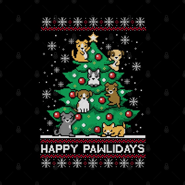 Happy pawlidays ugly christmas sweater by NemiMakeit