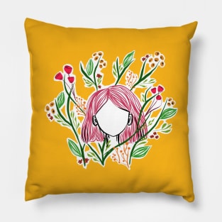 The Girl that Lives in the Garden Pillow