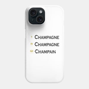 Love Champagne, Dislike Champain Phone Case