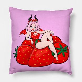 Strawberry demon Pillow