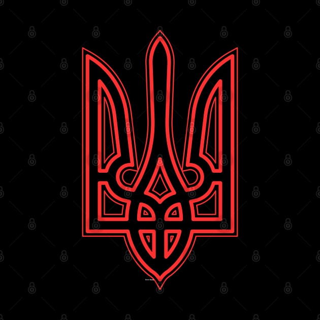 Ukrainian red trident by FrogandFog