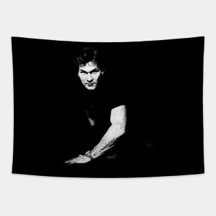 patrick swayze black and white design Tapestry
