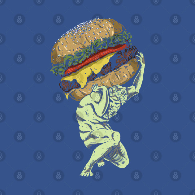 Disover Atlas Burger colored - Hamburger - T-Shirt