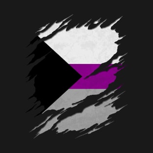 Demisexual Pride Flag Ripped Reveal T-Shirt