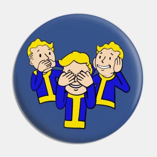 See no hear no speak no vault boy Pin