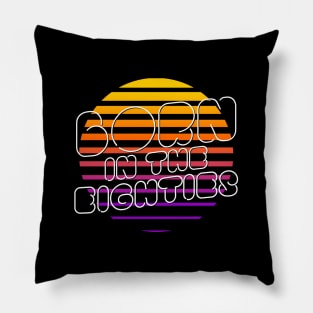 born in the eighties retrowave Pillow